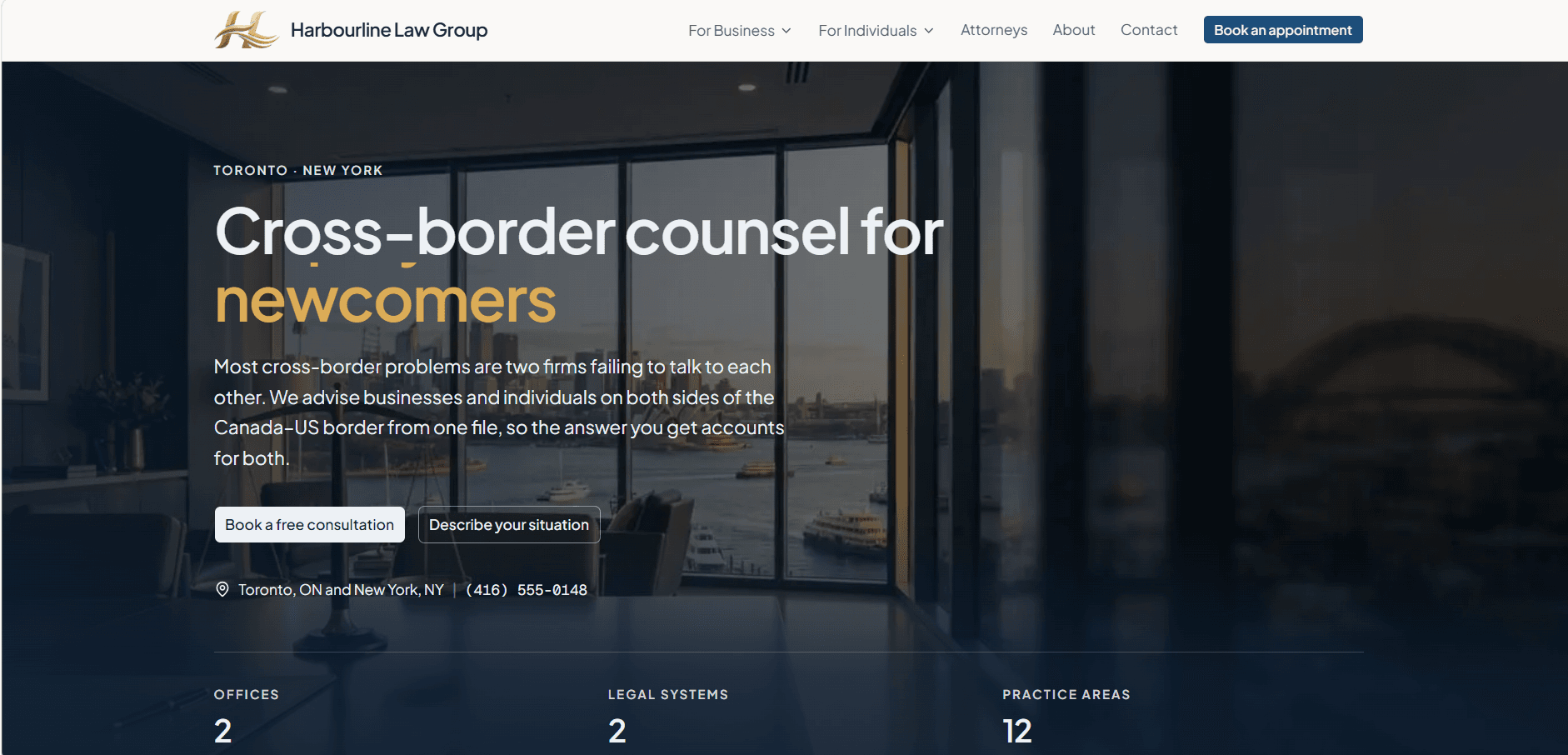 The HarbourLine law Group homepage
